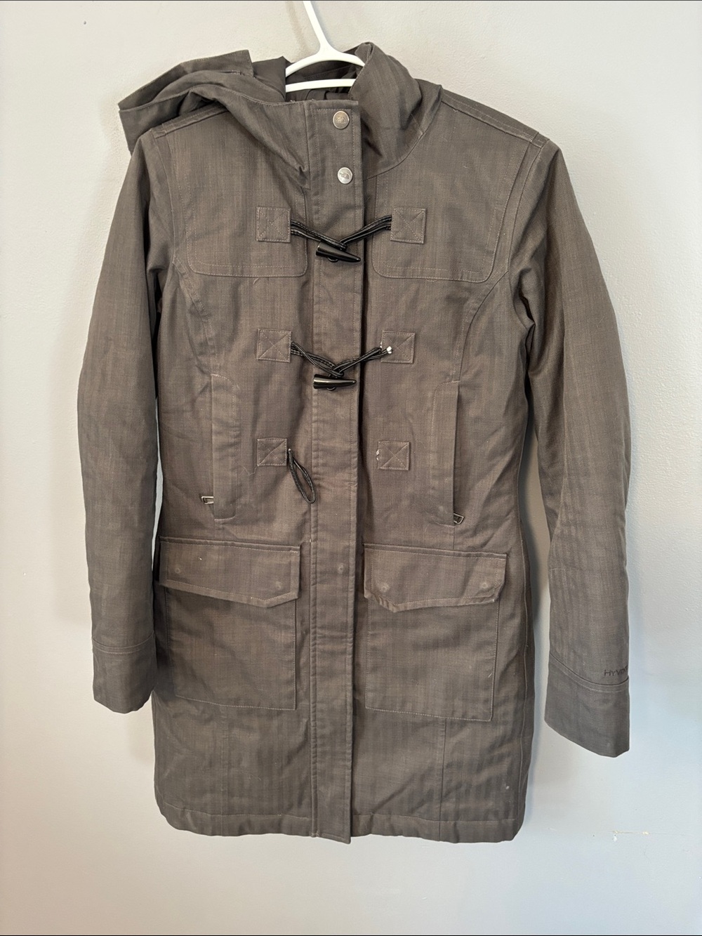 The North Face Women's Hooded Toggle Parka in Olive Brown